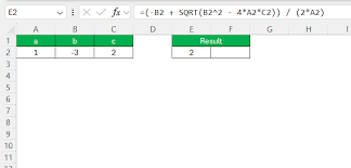 Quadratic Formula Solver In Excel