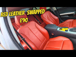 Red F30 Leather Seats Into My E90
