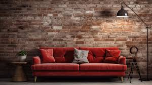 Red Brick Textured Wall Minimalist