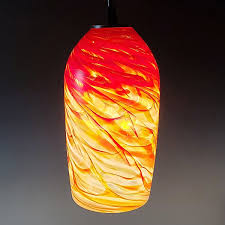 Mark Rosenbaum Art Glass Pendant Lamp