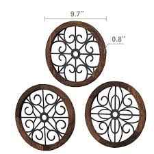 Rustic Wall Decor 3 Pack Round Wall Art
