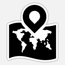World Map Icon Icon Sticker Spreadshirt