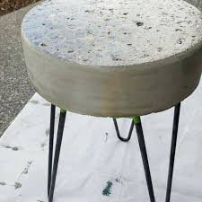 Diy Concrete Side Table For Your Porch