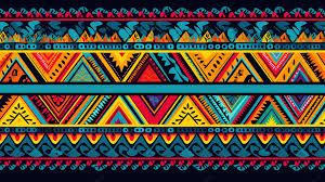 Vibrant Ethnic Boho Pattern Tribal Art