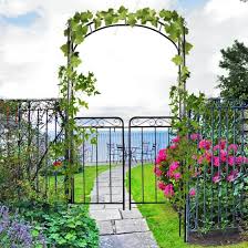 Outsunny Metal Outdoor Garden Gate Arch