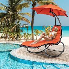 Patio Hammock Lounge Chair With Canopy