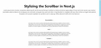 stylizing the scrollbar in next js