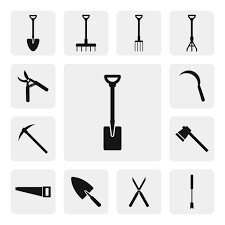 Shovel Vector Design Garden Tools Icon Set