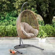 Outdoor Lantis Patio Hanging Egg Chair