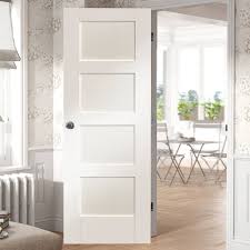 Wood 4 Panel Interior Poplar Paint Door