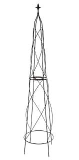 Large Metal Garden Black Obelisk Orton