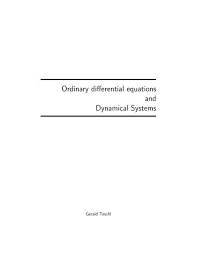 Ordinary Diffeial Equations And
