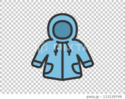 Ilration Of Light Blue Raincoat