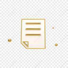 Three Dimensional File Golden Icon