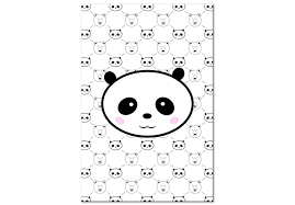 Canvas Print Cheerful Panda Children