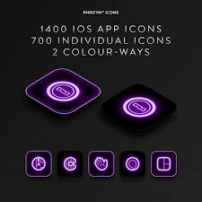 1400 Purple Neon Glow Ios Iphone App