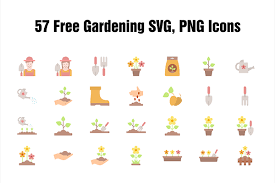 57 Vector Gardening Icons Free Design