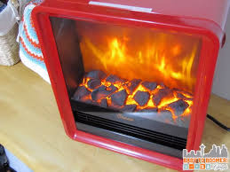 Crane Heater Red Electric Fireplace