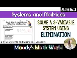 Equations Using The Elimination Method