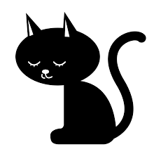 Cute Cat Black Icon Ilration Png
