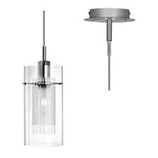 Duo 1 Chrome Pendant Light With Double