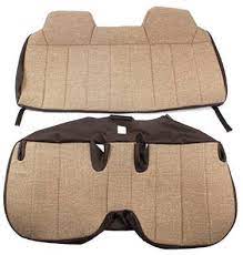 1994 1997 Chevy S10 Gmc S15 Front Bench Seat Cover With Integrated Head Rests And Seat Belt Pass Through Closed Back Style Material Channel Tweed