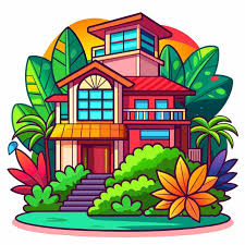 Kerala Creative House Design Vectors