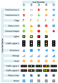 A Table Of Visio Data Graphic Icon Sets