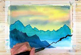 Watercolor Mountains How To Paint