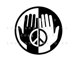 Peace Icon In Hands Ying And Yang Hands