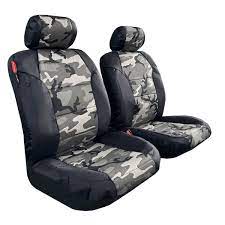 Canvas Army Gray Camo Car Seat Covers