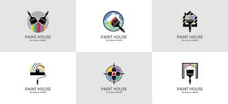 A Collection Of Paint Icon Logo Designs