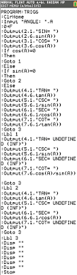 6 Trig Functions Ti 84 Program Math