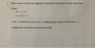 Solved 1 Math Review Given Two