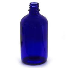 100ml Blue Glass Bottles With Caps