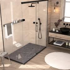 Gray Marble Solid Stone Shower Base