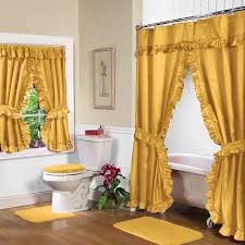 Double Swag Shower Curtain Sets Decor