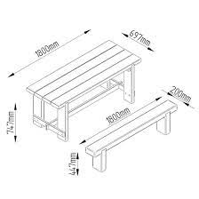 Forest Sleeper Bench Refectory Wooden