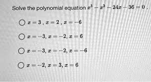15 Solve The Polynomial Equation X³