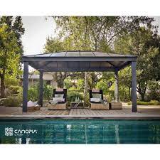 Gray Opaque Outdoor Gazebo