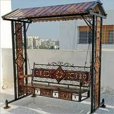 Antique Wrought Iron Swing For Outdoor