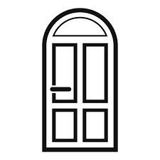 Premium Vector House Door Icon Simple