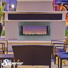 Outdoor Contemporary Linear Fireplace