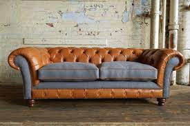 Grey Wool 3 Seater Chesterfield Sofa