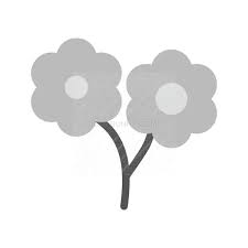 Small Flowers Greyscale Icon Iconbunny