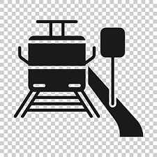 Flat Metro Icon On White Background