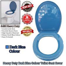 Dark Blue Color Toilet Seat Cover