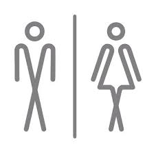 Toilet Door Stick Man Woman Wall