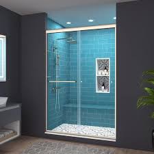 Es Diy 44 48 In W X 70 In H Sliding Framed Shower Door In Brushed Nickel With 1 4 In 6 Mm Clear Glass