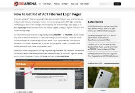 act fibernet login page not opening
